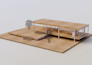 render architecture wood scale model, maquette, conceptual physical model